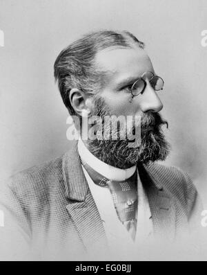 Gustaf Adolf Sellergren, ingénieur suédois, tête-et-épaules portrait, faisant face à droite, vers 1900 Banque D'Images