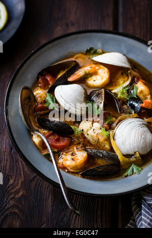 Cioppino ragoût de poisson, originaire de San Francisco Banque D'Images