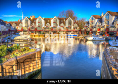 Prieuré de Christchurch Dorset England UK Quay marina exclusive Banque D'Images