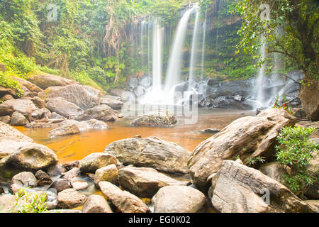 Cascade Phnom Kulen, Cambodge Banque D'Images