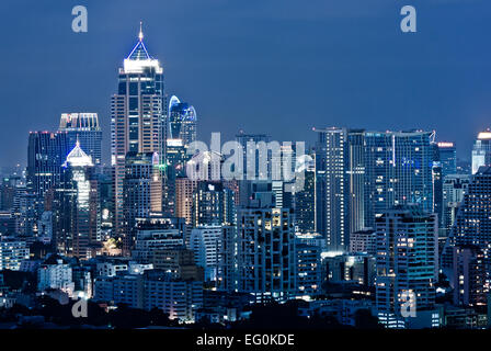 Thaïlande, Bangkok, Portrait de ville la nuit Banque D'Images