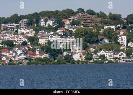 Vue de la met dans de Blankenese, à l'Elbe à Hambourg, Allemagne, Hambourg, Allemagne, Europe, Banque D'Images