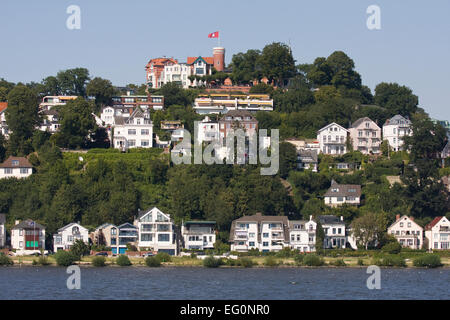 Vue de la met dans de Blankenese, à l'Elbe à Hambourg, Allemagne, Hambourg, Allemagne, Europe, Banque D'Images