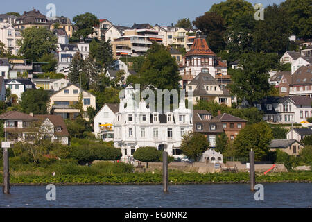 Vue de la met dans de Blankenese, à l'Elbe à Hambourg, Allemagne, Hambourg, Allemagne, Europe, Banque D'Images