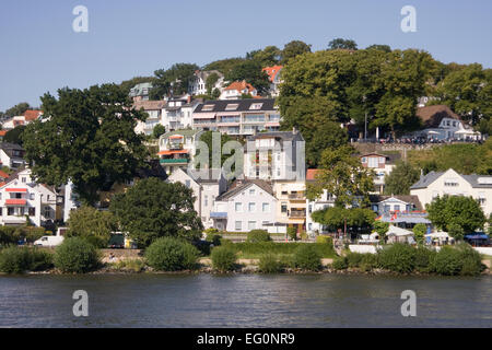 Vue de la met dans de Blankenese, à l'Elbe à Hambourg, Allemagne, Hambourg, Allemagne, Europe, Banque D'Images