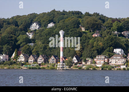 Vue de la met dans de Blankenese, à l'Elbe à Hambourg, Allemagne, Hambourg, Allemagne, Europe, Banque D'Images