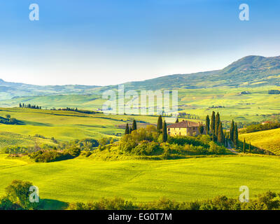 La toscane au printemps Banque D'Images