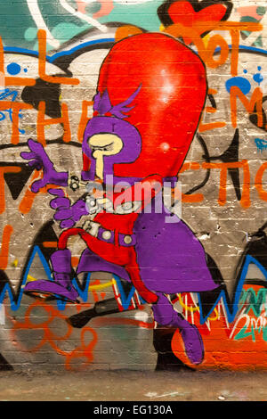 Graffitis au 'Le Tunnel', également appelé 'tunnel' Bansky à Leake Street près de Waterloo, un salon d'art de rue à Londres Banque D'Images