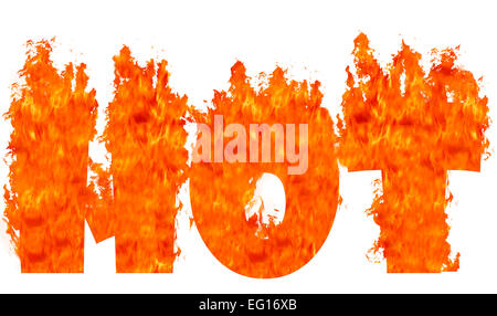 Image concept de flaming mots sex brûler le feu sur fond uni Banque D'Images