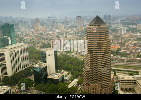 Vue aérienne de la ville de Kuala Lumpur, Malaisie Banque D'Images