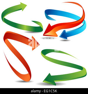 L'image d'une flèche rapide jeu de ruban. Banque D'Images