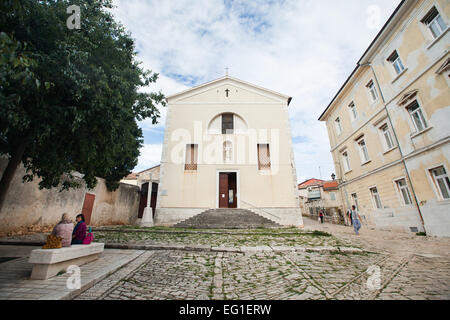 Place de l'église à Rovinj Banque D'Images