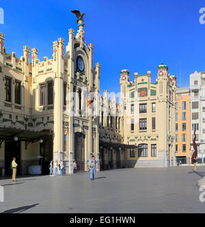 Gare du Nord, l'Estacio del Nord, Valence, Communauté Valencienne, Espagne Banque D'Images