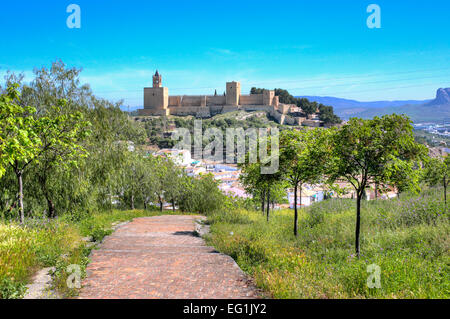 L'Alcazaba (château), Malaga, Andalousie, Espagne Banque D'Images
