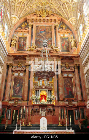 Capilla Mayor, la cathédrale Mezquita (intérieur), Cordoue, Andalousie, Espagne Banque D'Images