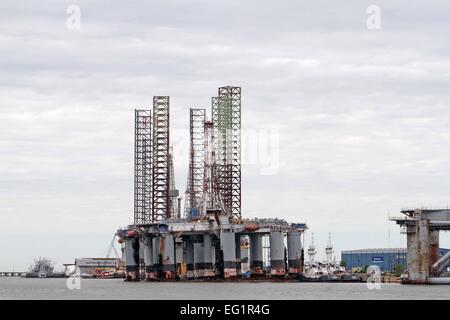 Des plates-formes pétrolières Banque D'Images