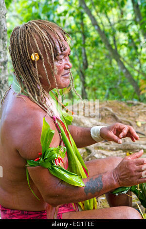 Rarotonga guide de randonnées Pa Teuruaa Banque D'Images