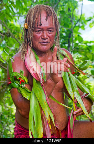 Rarotonga guide de randonnées Pa Teuruaa Banque D'Images