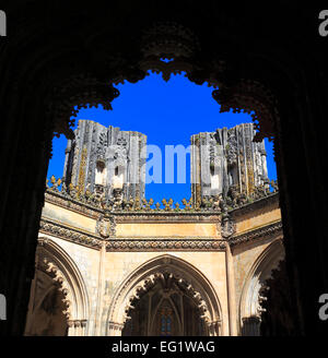 Chapelles Inachevées, Monastère de Batalha (Mosteiro da Batalha), Batalha, Portugal Banque D'Images