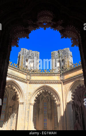 Chapelles Inachevées, Monastère de Batalha (Mosteiro da Batalha), Batalha, Portugal Banque D'Images