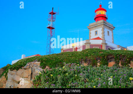 Cap sur le phare de Cabo da Roca, au Portugal Banque D'Images