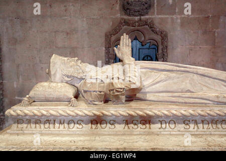 Tombe de navigateur Vasco da Gama, monastère des Hiéronymites (Monastère des Hiéronymites), Eglise de Santa Maria, Lisbonne, Portugal Banque D'Images