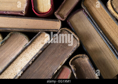 Vieux paperback books vu de dessus Banque D'Images