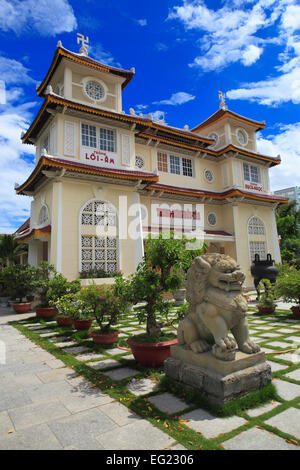 Temple de Cao Dai, Da nang, Vietnam Banque D'Images