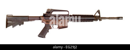 GUU-5P Carbine fonction principale : les mines et des cibles du matériel. Longueur : 30 in. Poids : 6,38 kg avec 30 salves. Calibre : 5,56 mm. Efficace maximale portée : 300 mètres. Le taux d'incendie cyclique : 650-900 coups par minute. Banque D'Images