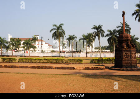 Couvent, Église de St François d'Assiisi et Cathédrale Se à Old Goa Goa , Inde Banque D'Images