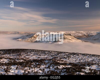 Mer de brouillard dans la vallée de mâcher. Banque D'Images