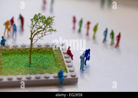 Dans les figures humaines miniature modèle architectural Banque D'Images