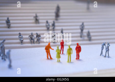 Dans les figures humaines miniature modèle architectural Banque D'Images