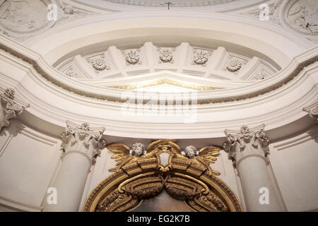 Intérieur de l'église de Saint Charles des quatre fontaines (Chiesa di San Carlo alle Quattro Fontane), Rome, Italie Banque D'Images