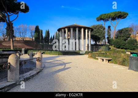 Temple d'Hercule Victor (120 BC), Forum Boarium, Rome, Italie Banque D'Images