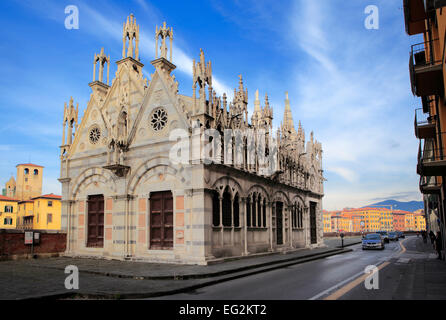 Église Santa Maria della Spina, Pise, Toscane, Italie Banque D'Images