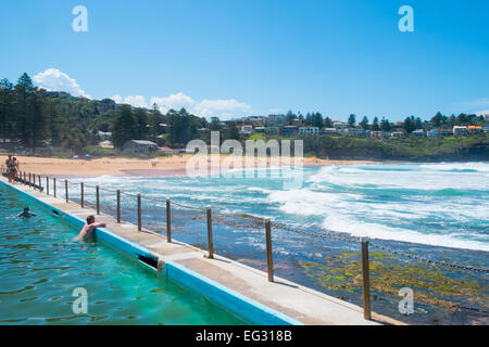 Bilgola Beach un des célèbres plages du nord de Sydney, Nouvelle Galles du Sud, Australie Banque D'Images