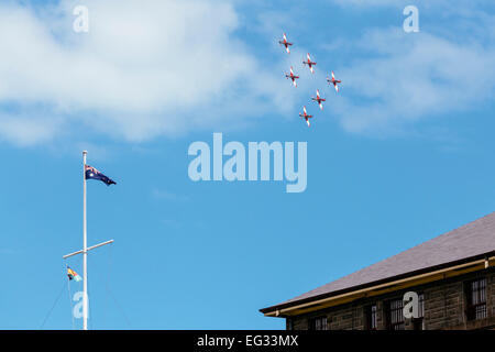 Royal Australian Air Force's Roulettes affichage de voltige à Melbourne pour l'Australie 24 Banque D'Images