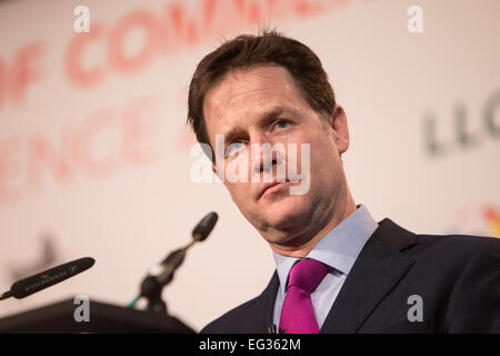 Nick Clegg traite de la Chambre de Commerce britannique à Londres Banque D'Images