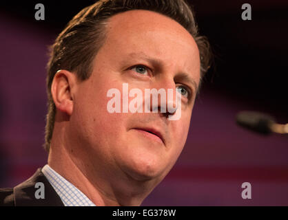 David Cameron répond aux Chambres de Commerce britannique à Londres Banque D'Images