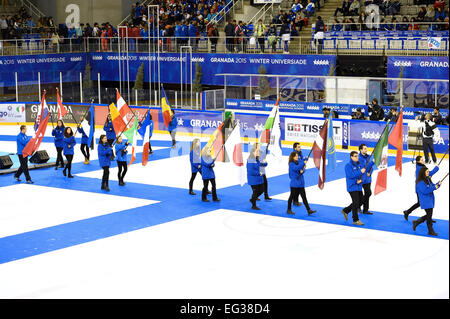 Sport Palace Granada, Granada, Espagne. 14Th Feb 2015. Cérémonie de clôture, le 14 février 2015 - Cérémonie de clôture : 27e Universiade d'hiver 2015 Cérémonie de clôture à Grenade Grenade Sport Palace, Granada, Espagne. Credit : AFLO SPORT/Alamy Live News Banque D'Images