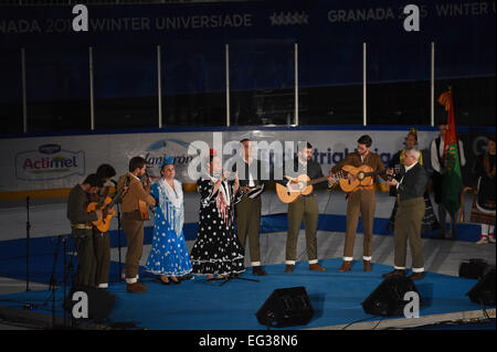 Sport Palace Granada, Granada, Espagne. 14Th Feb 2015. Cérémonie de clôture, le 14 février 2015 - Cérémonie de clôture : 27e Universiade d'hiver 2015 Cérémonie de clôture à Grenade Grenade Sport Palace, Granada, Espagne. Credit : AFLO SPORT/Alamy Live News Banque D'Images