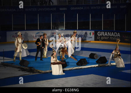 Sport Palace Granada, Granada, Espagne. 14Th Feb 2015. Cérémonie de clôture, le 14 février 2015 - Cérémonie de clôture : 27e Universiade d'hiver 2015 Cérémonie de clôture à Grenade Grenade Sport Palace, Granada, Espagne. Credit : AFLO SPORT/Alamy Live News Banque D'Images