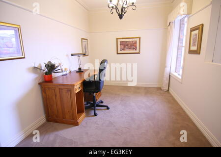 Salle d'étude ou bureau à domicile dans la banlieue accueil à Melbourne, Australie Banque D'Images