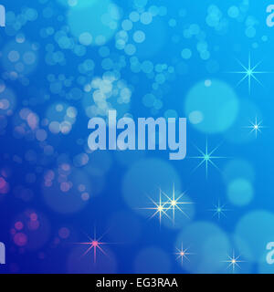 Fond bleu avec un bokeh pour la conception Banque D'Images