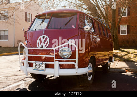 1963 Volkswagen bus safari fenêtre divisée - Virginia USA Banque D'Images