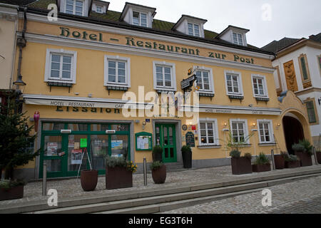 Hôtel -Restaurant Zur Post à Melk Autriche Banque D'Images