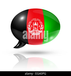 Drapeau de l'Afghanistan en trois dimensions dans une bulle isolated on white with clipping path Banque D'Images