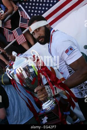 Las Vegas, NV, USA. Feb 15, 2015. présent pour 2015 USA Tournoi international de rugby à VII - SUN, Sam Boyd Stadium, Las Vegas, NV le 15 février 2015. Credit : James Atoa/Everett Collection/Alamy Live News Banque D'Images