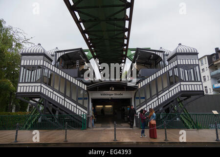 La station de trains de suspension, Wuppertal Bergisches Land, Banque D'Images